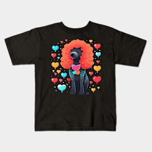 Poodle Valentine Day Kids T-Shirt